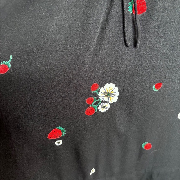 Free People Dream Girl Lace Up Strawberry Mini Dress Size 8 EUC - Picture 12 of 12